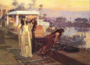 費德裡科 亞瑟 佈裡奇曼 Cleopatra on the Terraces of Philae